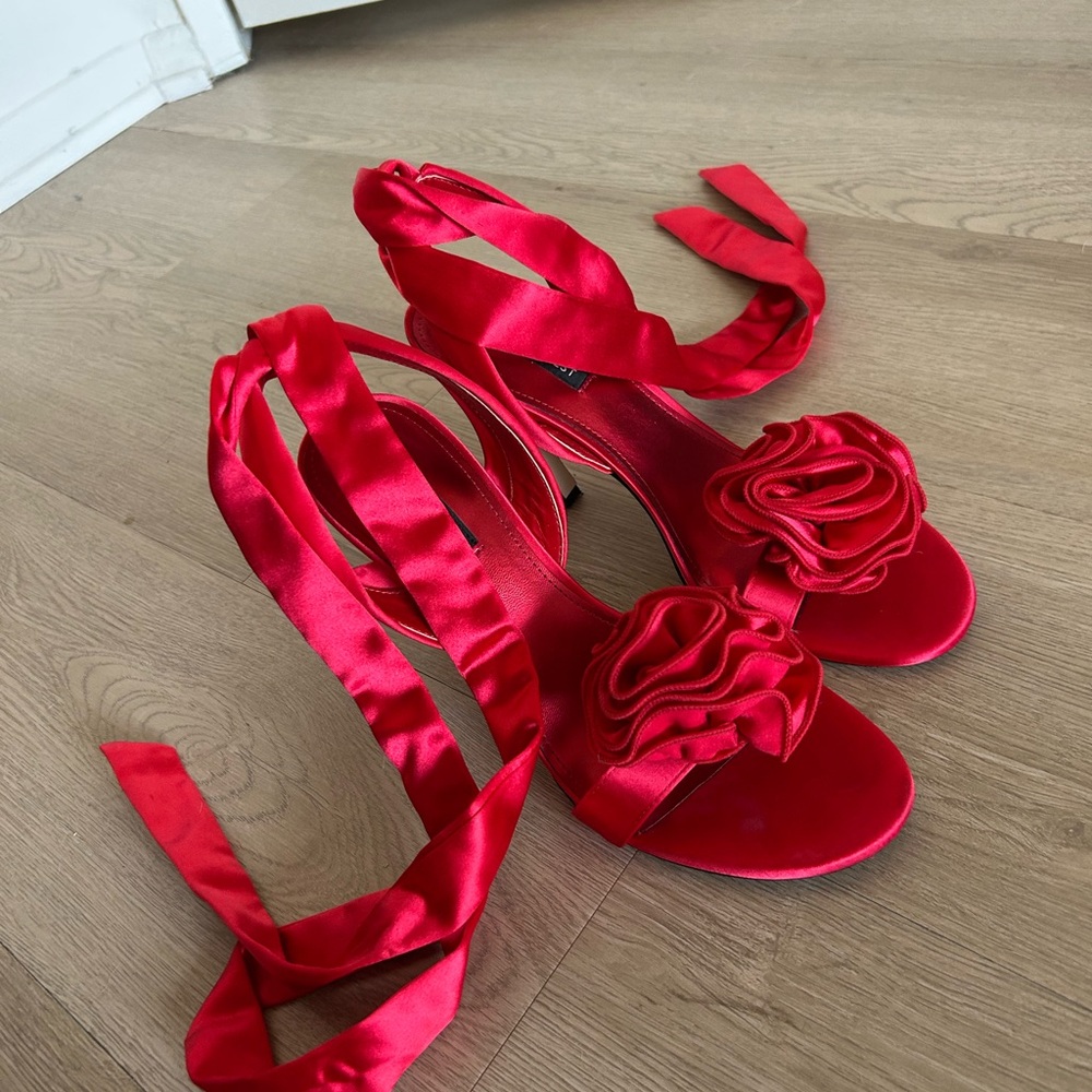 Nine West Red Satin Women's Heels